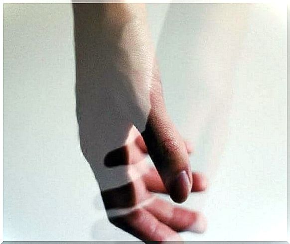 real and transparent hand