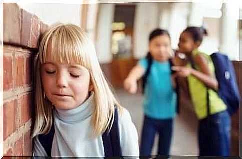 Girl being bullied at school