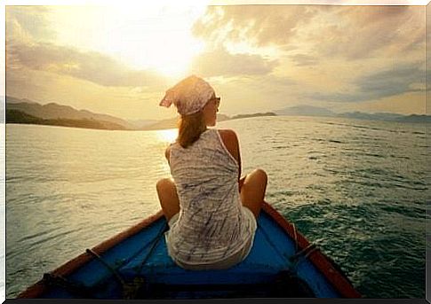 Woman in boat