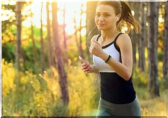 Woman exercising